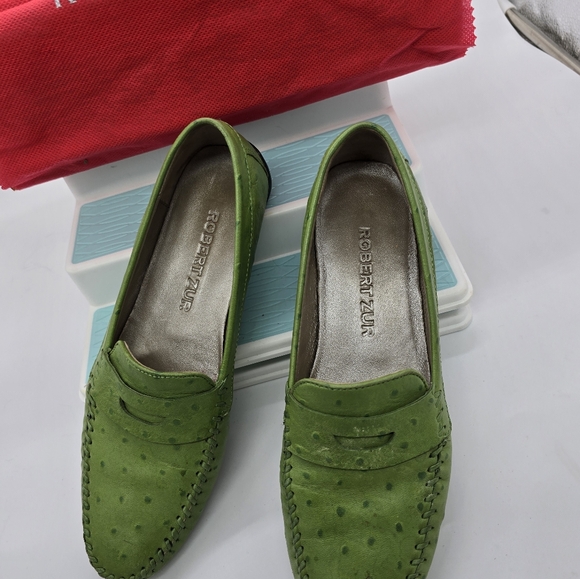 Robert Zur Petra True Glove Loafer Driving Moccasin 8.5 aaaa 4a  Kiwi - Picture 3 of 11